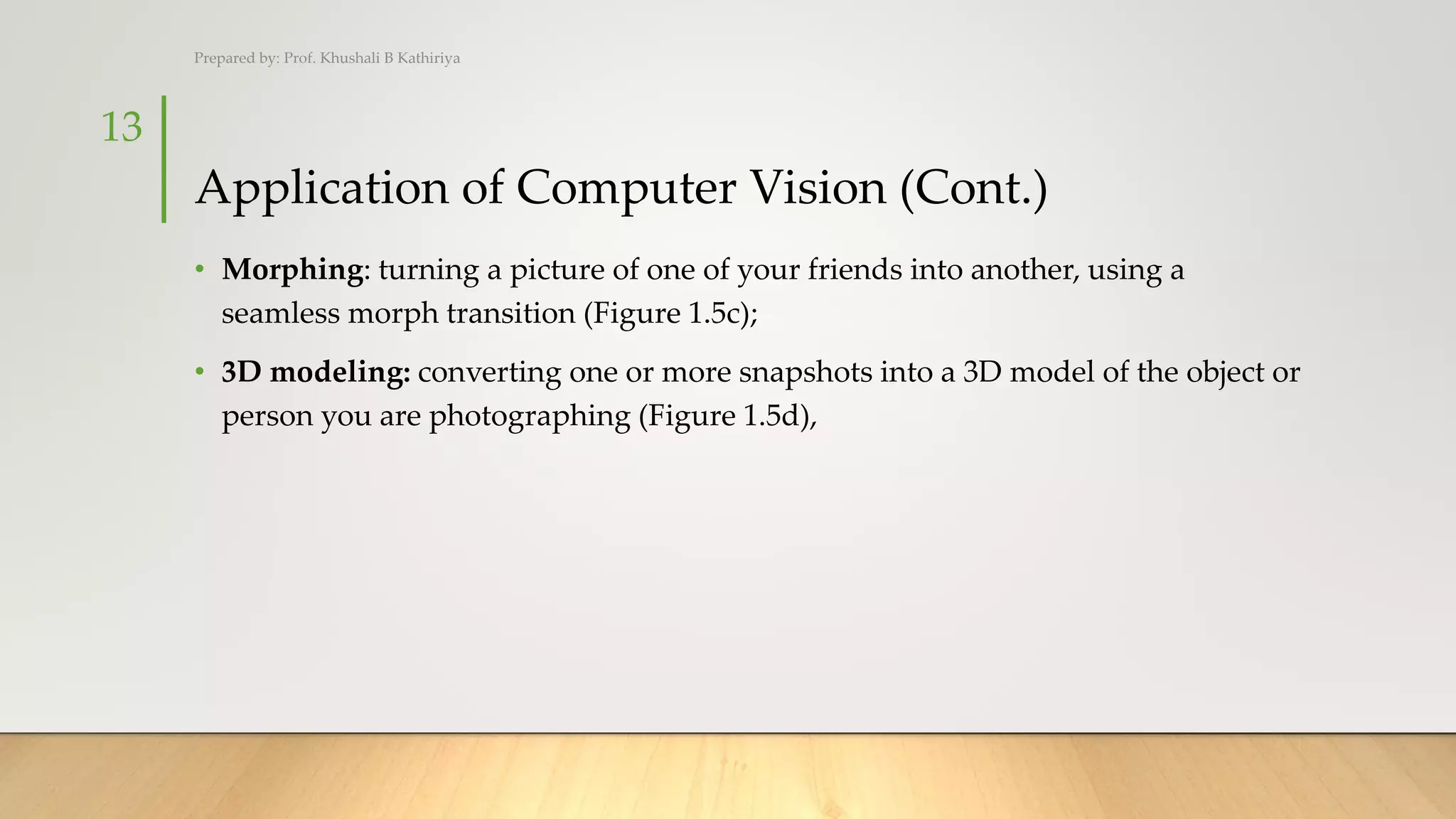 CV_1 Introduction of Computer Vision and its Application | PDF | 3-D ...
