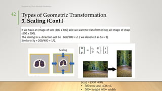 solution: geometric transformations of images opencv... CV_1 Introduction of Computer Vision and its Application | PDF