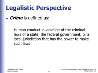 Legalist Approach Example CriminologyChap1.ppt