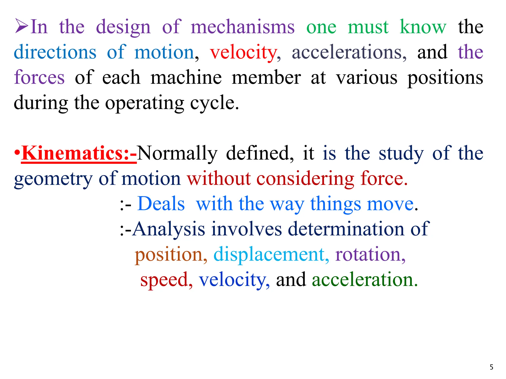 Mechanism of Machinery chapter one introduction | PDF