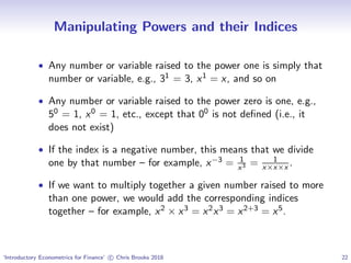 Zero Indices Example Introduction to Financial Econometrics and Mathematical Foundations | PDF