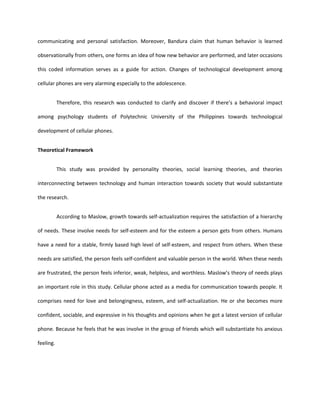 Personality is unified and self-consistent.