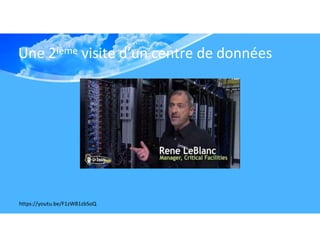 Une 2ième visite d’un centre de données
https://youtu.be/F1zW81zbSoQ
 