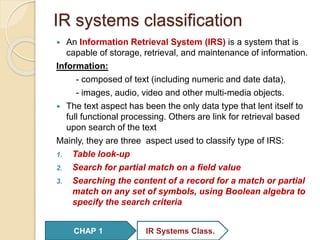 Chap 1 general introduction of information retrieval | PPTX