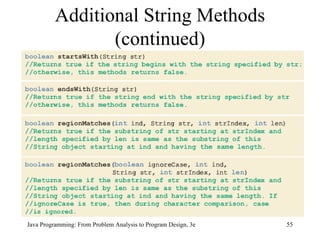 Additional String Methods (continued) 