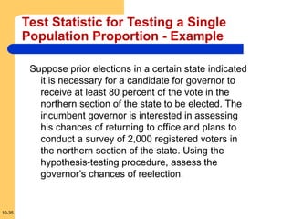 chapter- 10 One-Sample Tests of Hypothesis | PPT