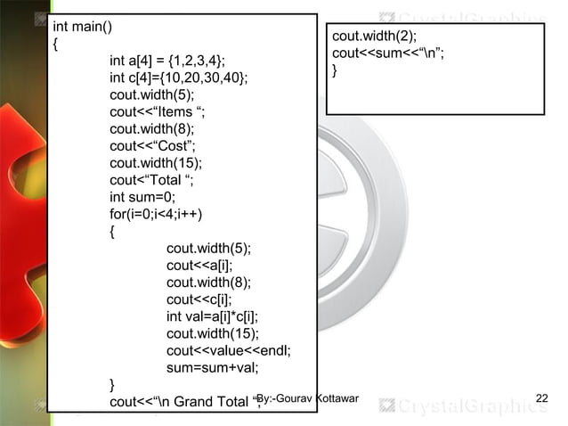 cpp input & output system basics | PPT | Programming Languages | Computing