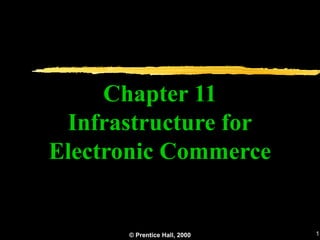 Chapter 11
 Infrastructure for
Electronic Commerce


      © Prentice Hall, 2000   1
 