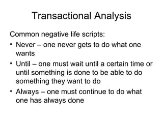 Chap 11 – transactional analysis | PPT