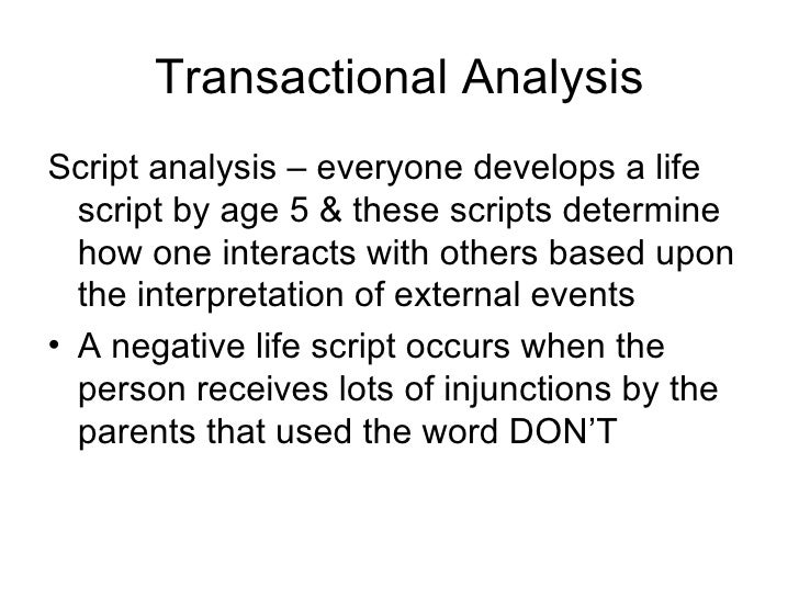 Chap 11 – transactional analysis