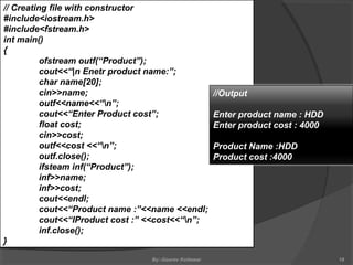working file handling in cpp overview | PPT