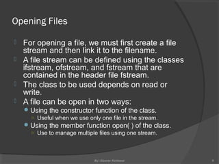 working file handling in cpp overview | PPT