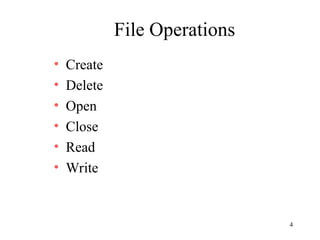 Comprehensive Overview of File Management Systems and Operations | PPT