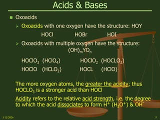 Acid Hclo2 Chap 12 Acids and Bases (3) defintions s | PPT