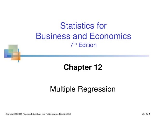 Chap12 Multiple Regression