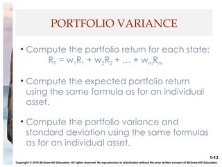 Chap 13 return risk and the security .pptx
