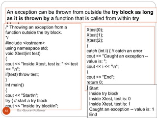 exception handling in cpp | PPTX