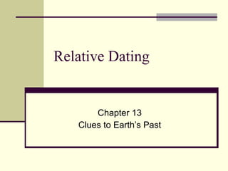 Relative Dating Chapter 13 Clues to Earth’s Past