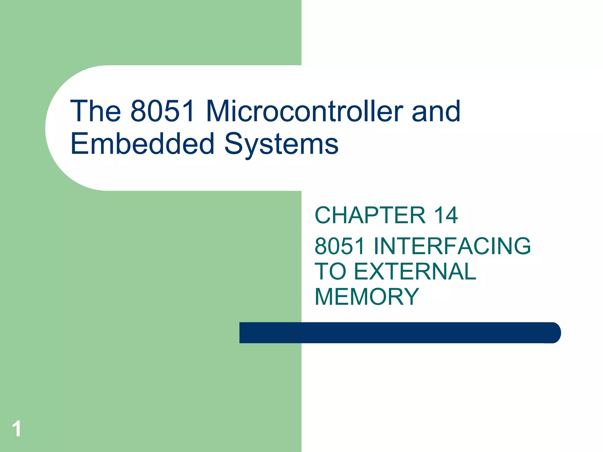 The 8051 Microcontroller and Embedded Systems | PPT