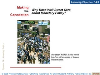 Why Does Wall Street Care  about Monetary Policy? Learning  Objective  14.3 The stock market reacts when the Fed either raises or lowers interest rates. Making the Connection 