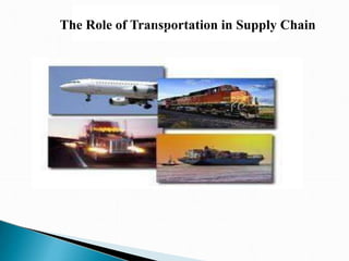 The Role of Transportation in Supply Chain
 