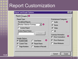 Report Customization




15-28
 