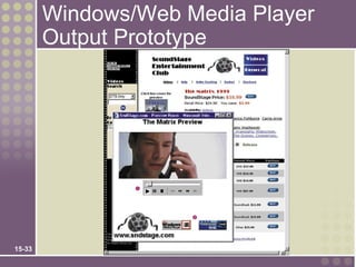 Windows/Web Media Player
        Output Prototype




15-33
 