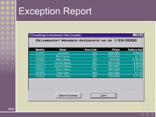 Exception Report




15-9
 