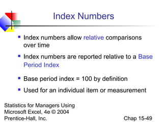Chap15 time series forecasting & index number | PPT