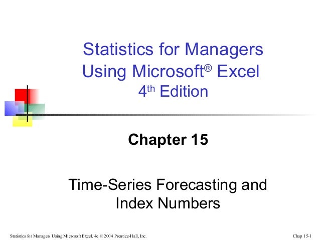 Statistics For Managers Using Microsoft Excel Solutions Ma Statistics For Managers Using Microsoft Excel Solutions Ma