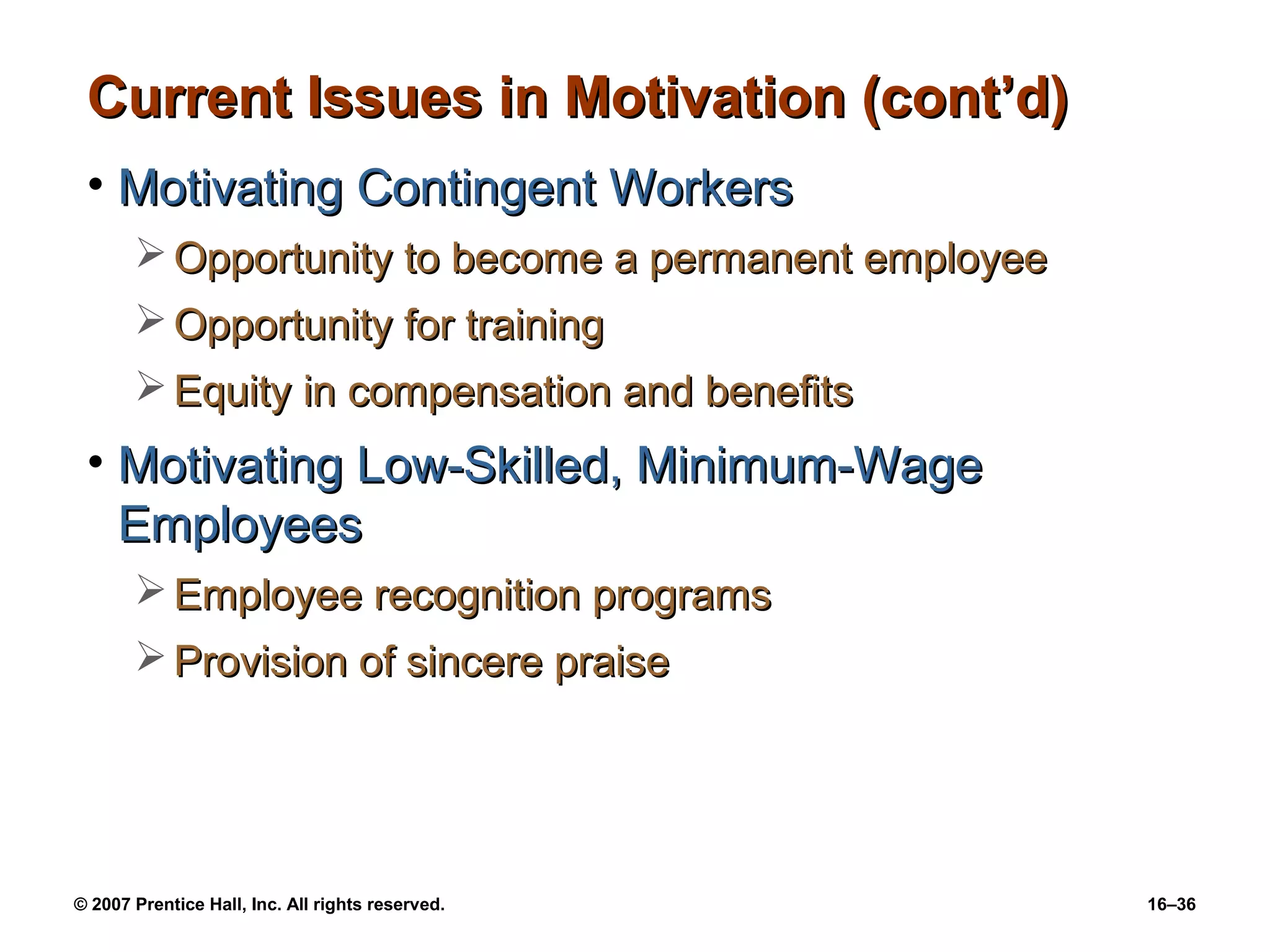 Motivation Theory In Management Ppt