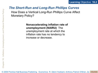 The Short-Run and Long-Run Phillips Curves Nonaccelerating inflation rate of unemployment (NAIRU)   The unemployment rate at which the inflation rate has no tendency to increase or decrease. Learning  Objective  16.2 How Does a Vertical Long-Run Phillips Curve Affect Monetary Policy? 