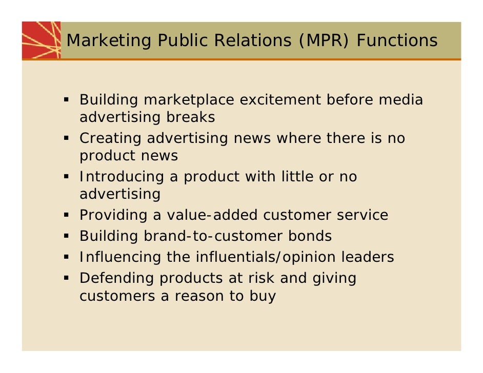 what is marketing public relations (mpr)