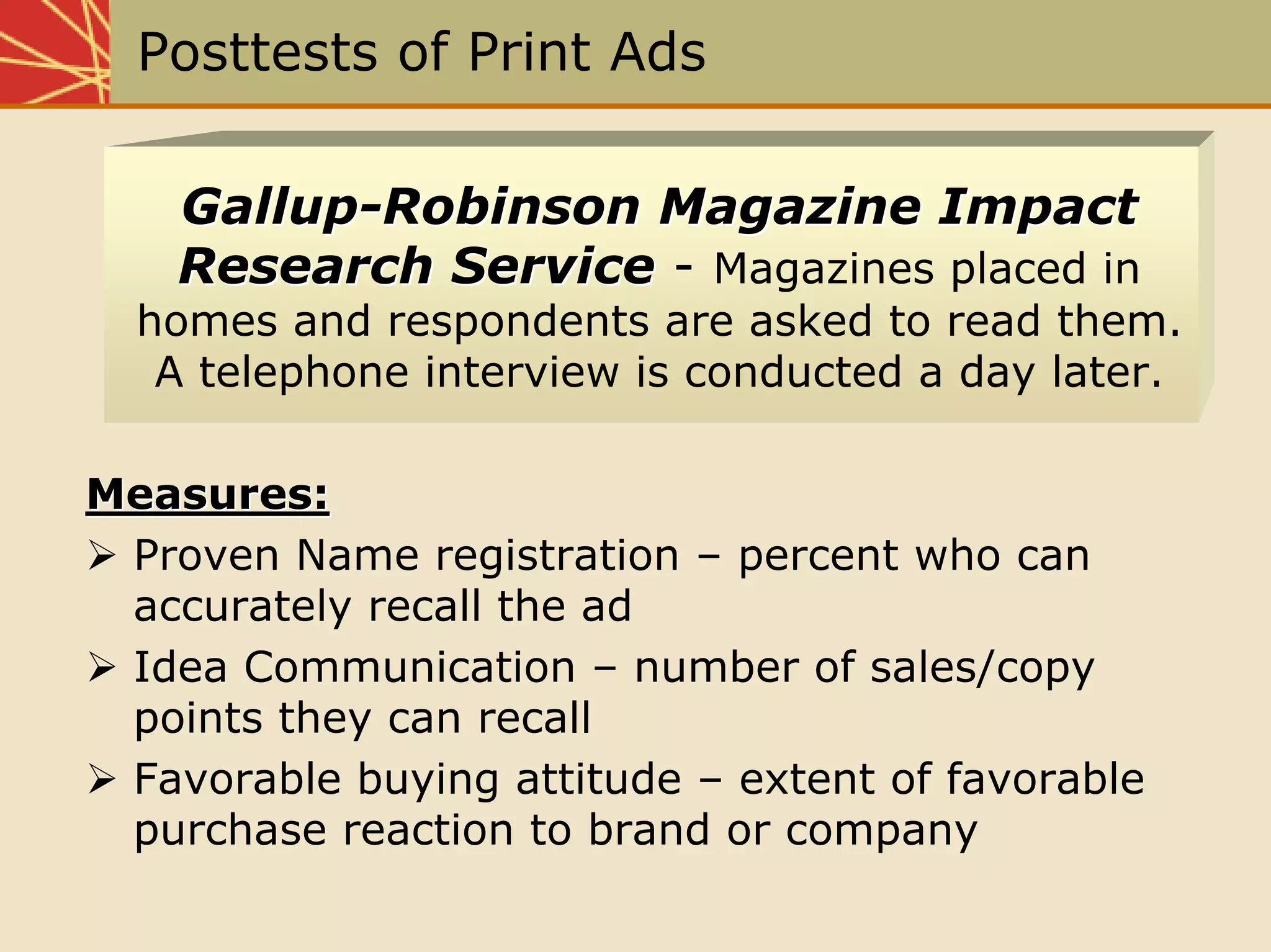 Chap19 Measuring The Effectiveness Of The Promotional Program