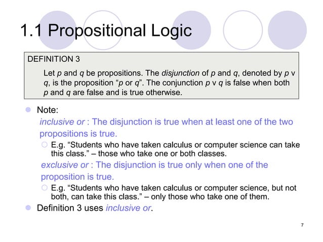 Chapter 1: The Foundations: Logic and Proofs | PPT