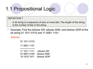 Discrete mathematics - The foundations : Logic and Proofs | PPT