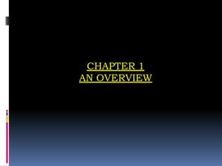 CHAPTER 1
AN OVERVIEW
 