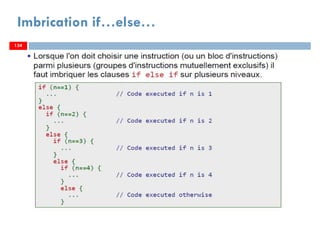 134
Imbrication if…else…
134134
 