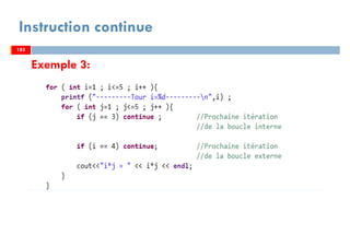 185
Instruction continue
Exemple 3:
185185
 