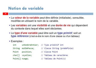 39
Notion de variable
39
 