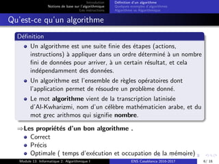 Algorithme Math Chap1 introduction à l'algoritmique | PDF