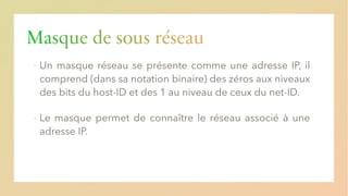 Masque de sous réseau
▪
▪
 