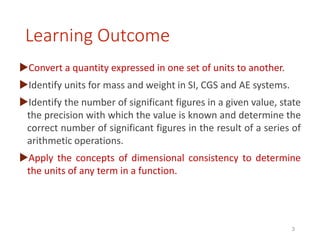 Unit Outcomes Chap 1 intro_to_engineering_calculations_1_student | PPTX