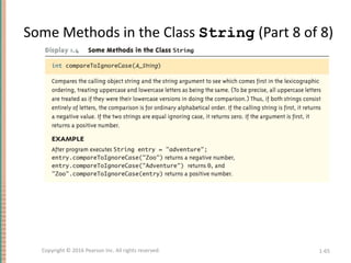 Some Methods in the Class String (Part 8 of 8)
1-65
Copyright © 2016 Pearson Inc. All rights reserved.
 