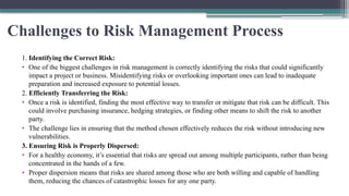 Challenges With Risk Management Process Chap1 Risk Management presentation for students | PPTX