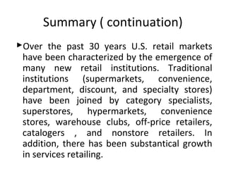 Retail Institutions Examples types of retailers. | PPT