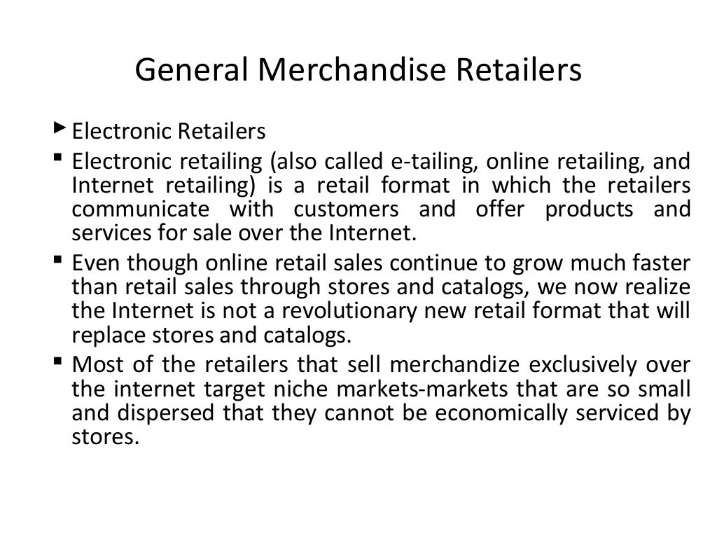 types of retailers.