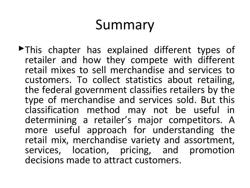 types of retailers.