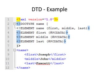 XML's validation - DTD | PPTX