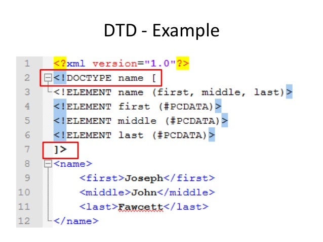 xmls validation dtd dtd format